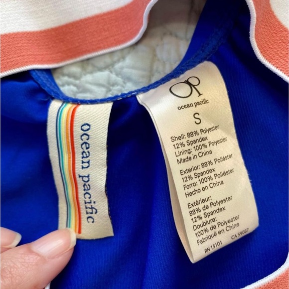 Ocean Pacific (OP) long sleeved swimsuit cobalt blue - Picture 2 of 5